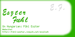 eszter fuhl business card