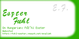 eszter fuhl business card